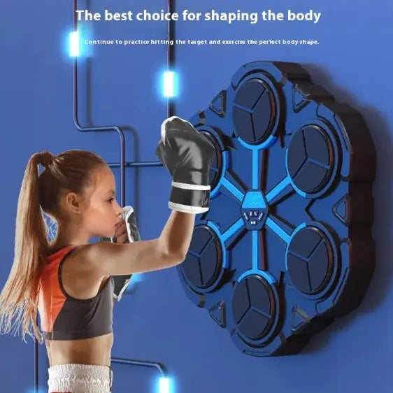 Bluetooth boxing target showing RGB LED feedback lights