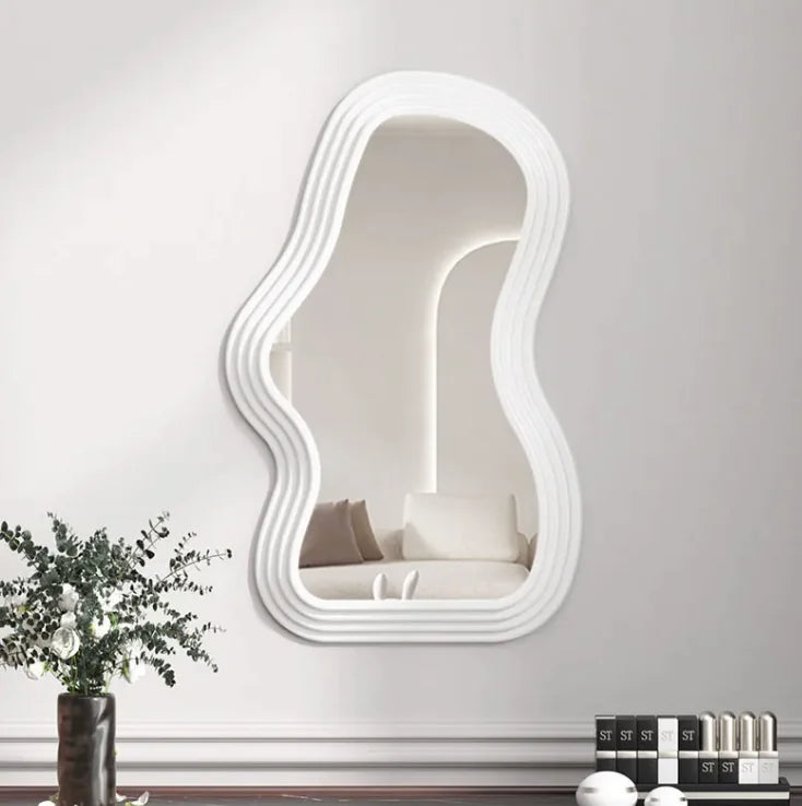 Cloud shaped LED makeup mirror white
