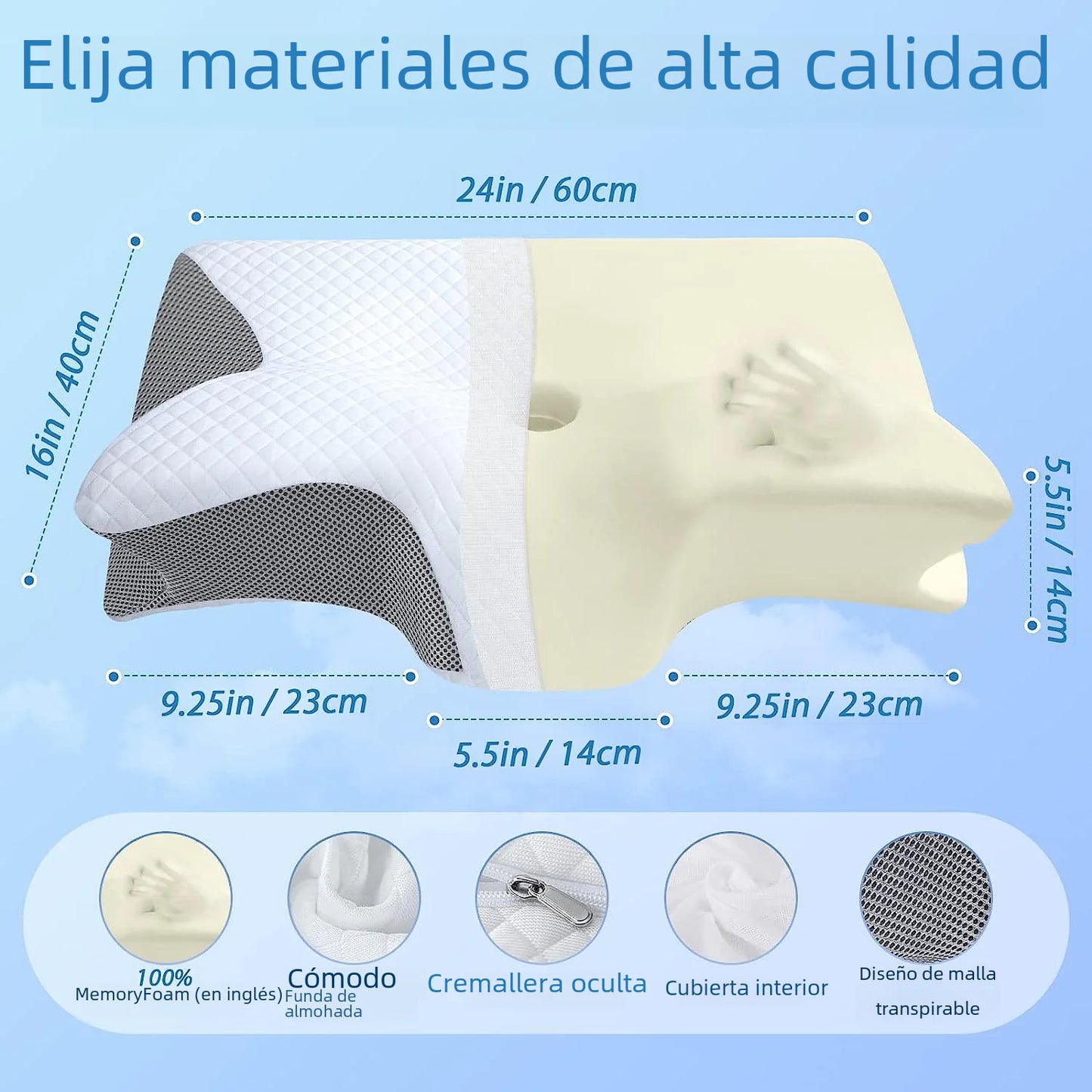 New Memory Foam Neck Pillow for Sleep and Support