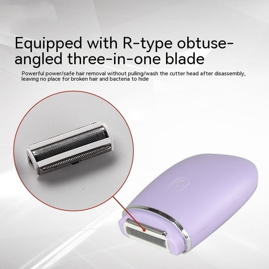 Rechargeable ladies electric shaver - portable hair removal device