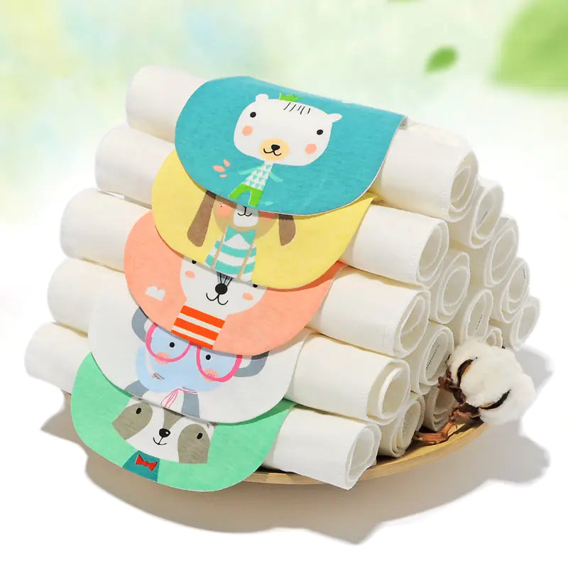 Soft gauze baby towel texture closeup